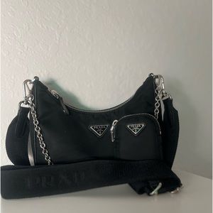 Prada Saffiano & Re-Nylon Re-Edition 2005 w/ Pouch